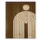 Designart - Terracotta Minimalist Boho Rainbow II - Modern Print on Natural Pine Wood